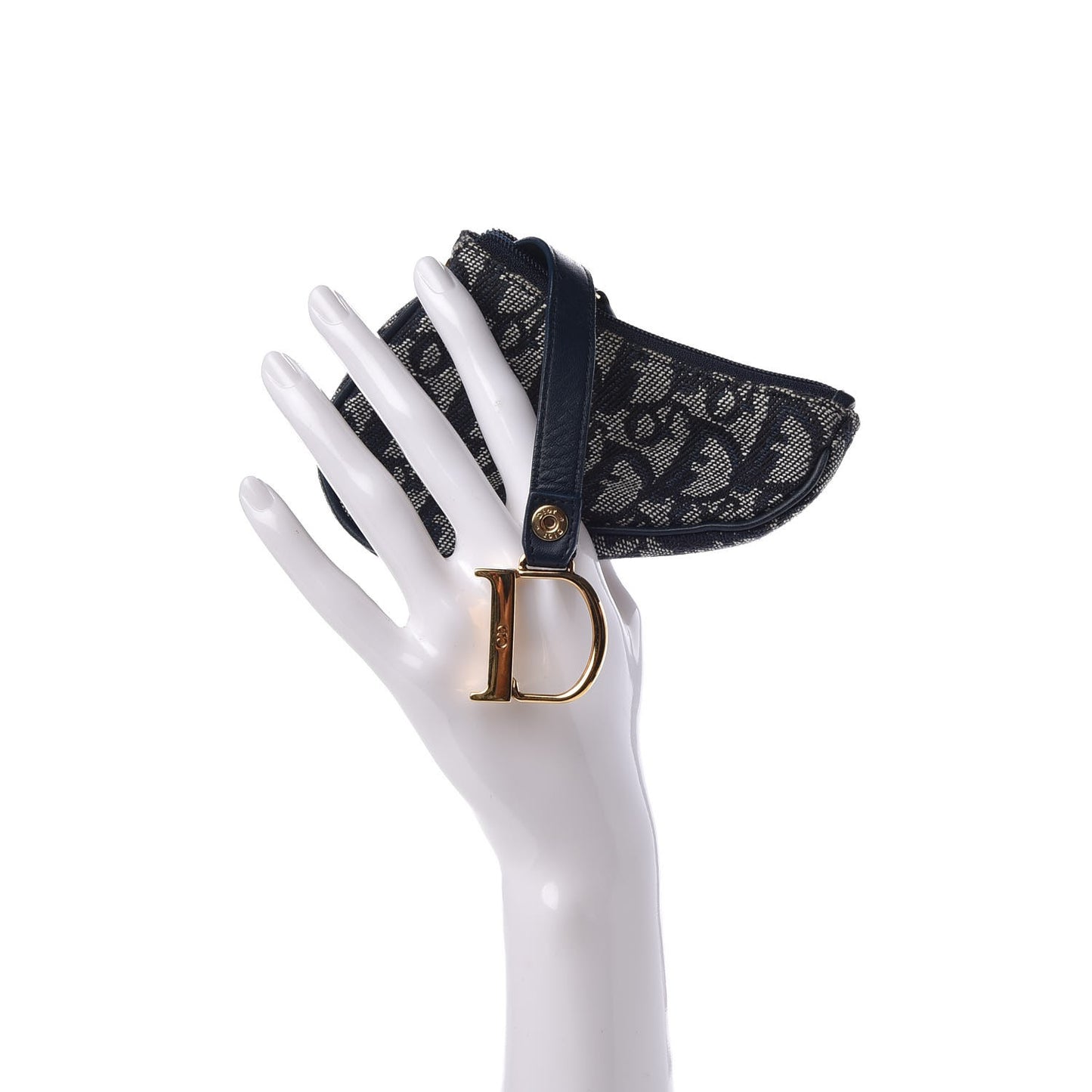Monogram Saddle Pouch Navy Blue