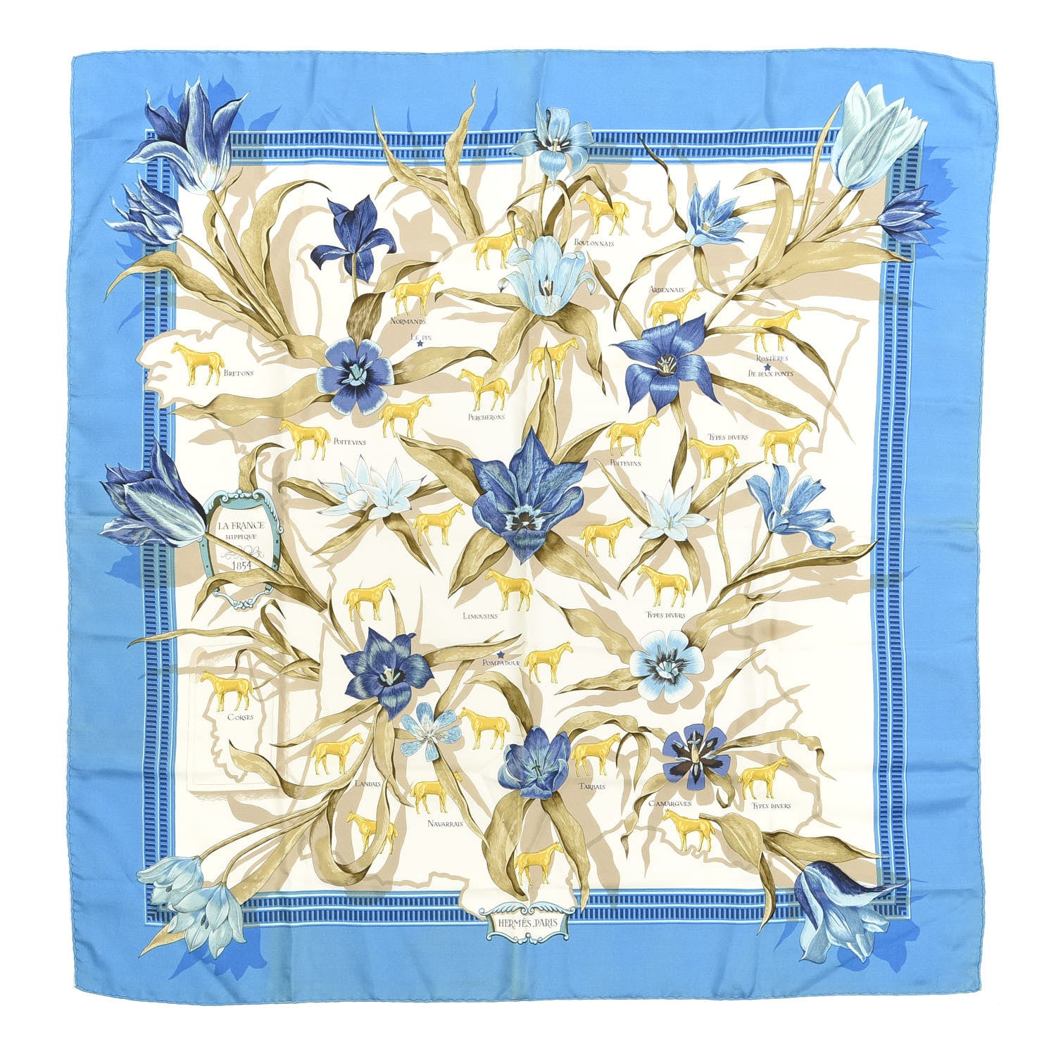 Hermes Silk La France Hippique Scarf 90 1 of 4