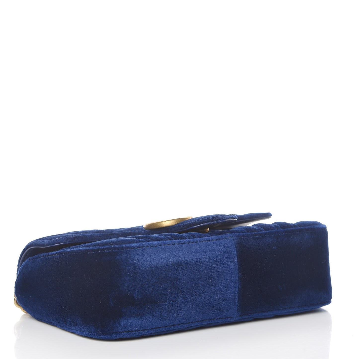 Velvet Matelasse Mini GG Marmont Shoulder Bag Cobalt Blue