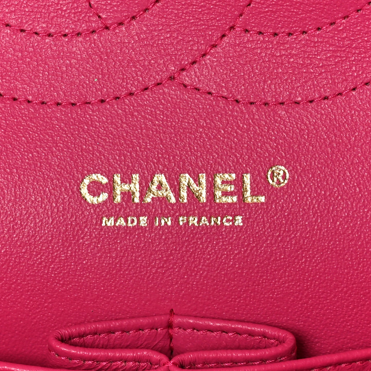 Lambskin Quilted Jumbo Double Flap Dark Pink