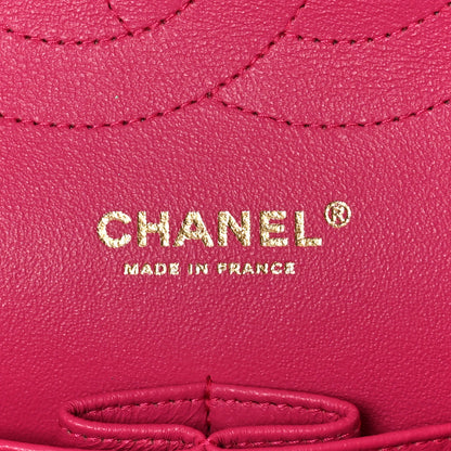 Chanel Lambskin Quilted Jumbo Double Flap Dark Pink 5 of 8