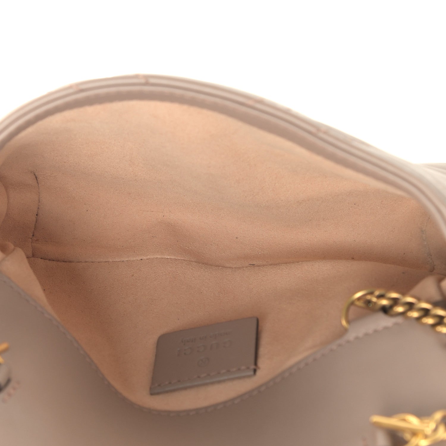 Gucci Calfskin Matelasse Super Mini GG Marmont Shoulder Bag Porcelain Rose 9 of 20