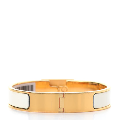 Hermes Enamel Clic Anneau Bracelet PM Craie 3 of 5