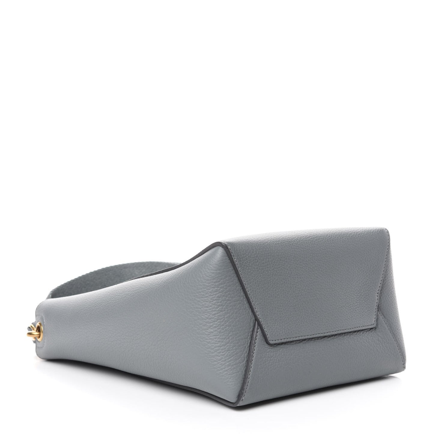 Soft Grained Calfskin Small Sangle Bucket Bag Grey
