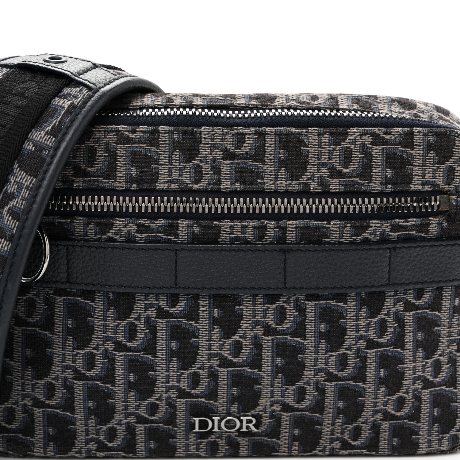 Christian Dior HOMME Oblique Jacquard Safari Messenger Navy Blue