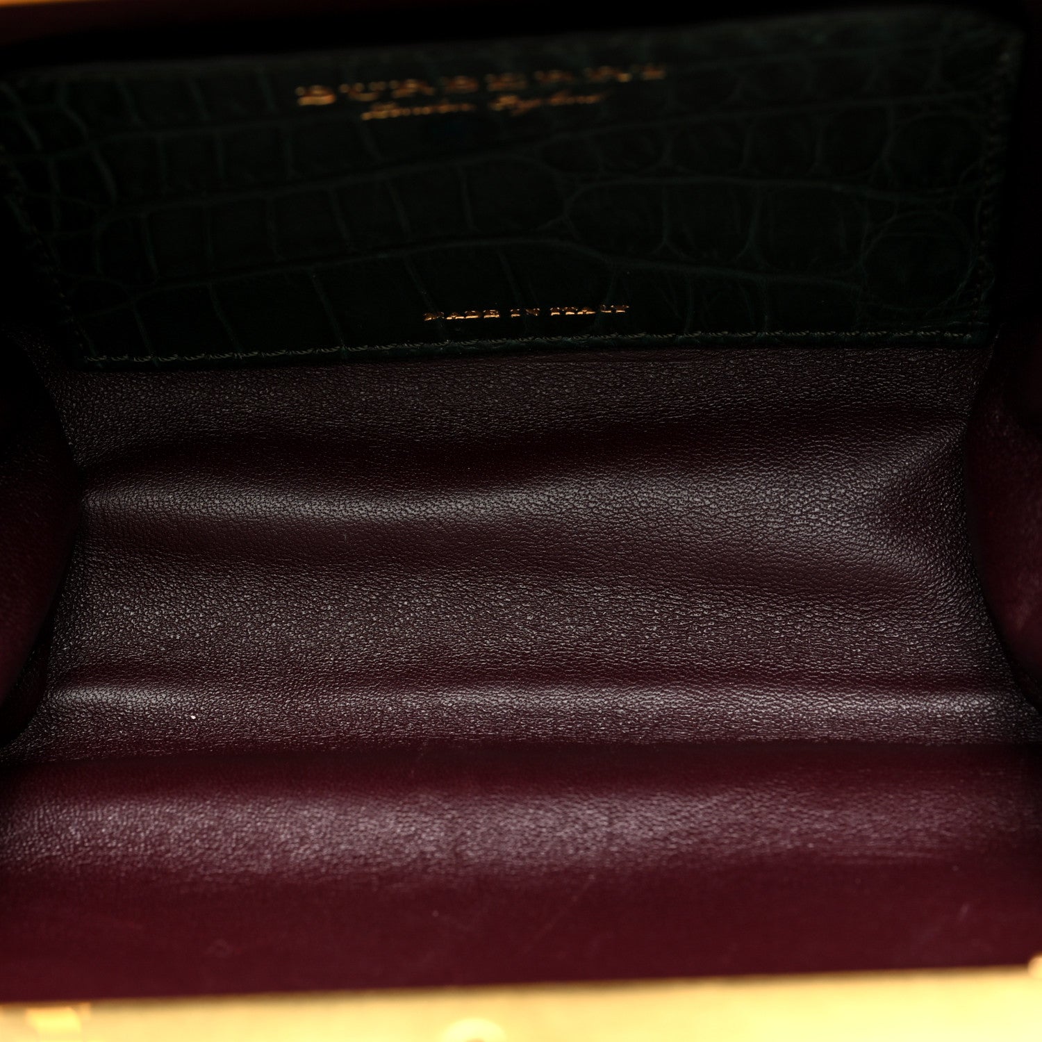 Burberry Alligator Small Frame Bag Dark Green 5 of 9