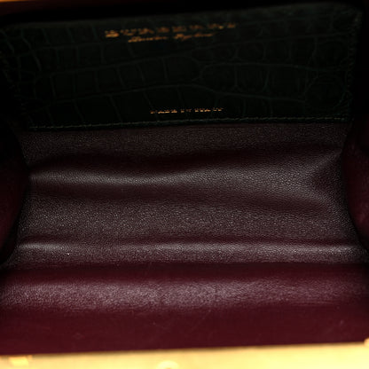 Burberry Alligator Small Frame Bag Dark Green 5 of 9