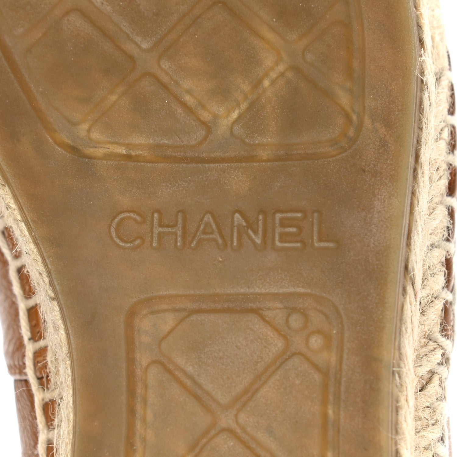 Chanel Calfskin CC Espadrilles 36 Light Brown 7 of 9