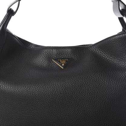 Prada Vitello Daino Hobo Black 7 of 9