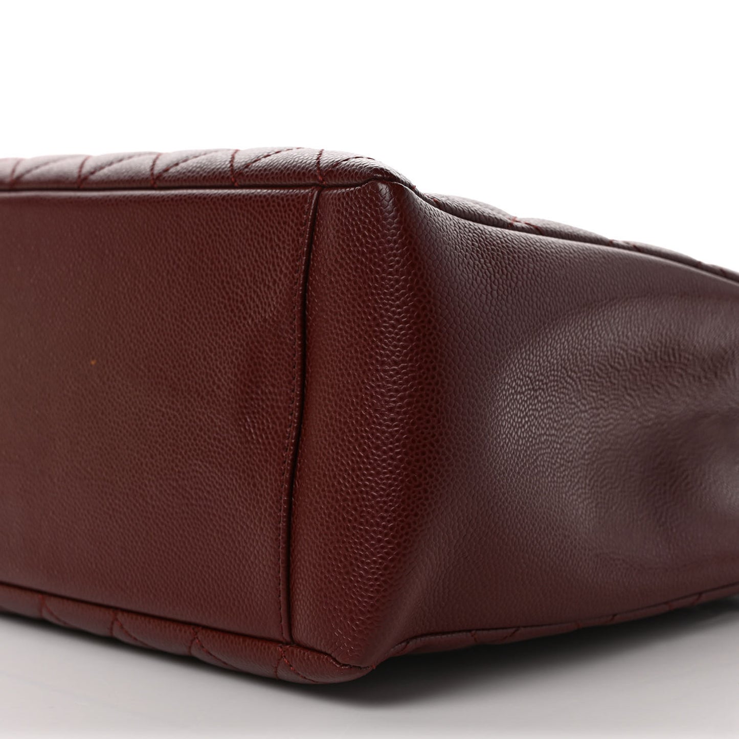 Caviar Quilted Grand Shopping Tote GST Dark Burgundy