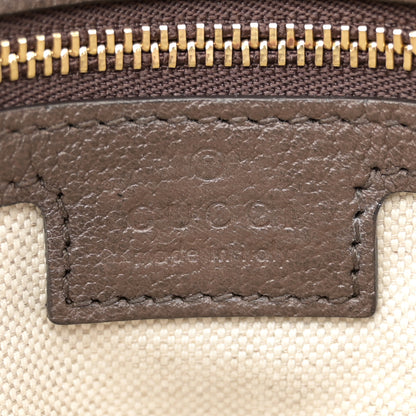 Gucci GG Supreme Monogram Textured Dollar Calfskin Web Medium Blondie Top Handle Shoulder Flap Bag Beige Ebony New Acero 6 of 11