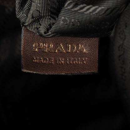 Prada Suede Scamosciato Tote Mogano 8 of 8