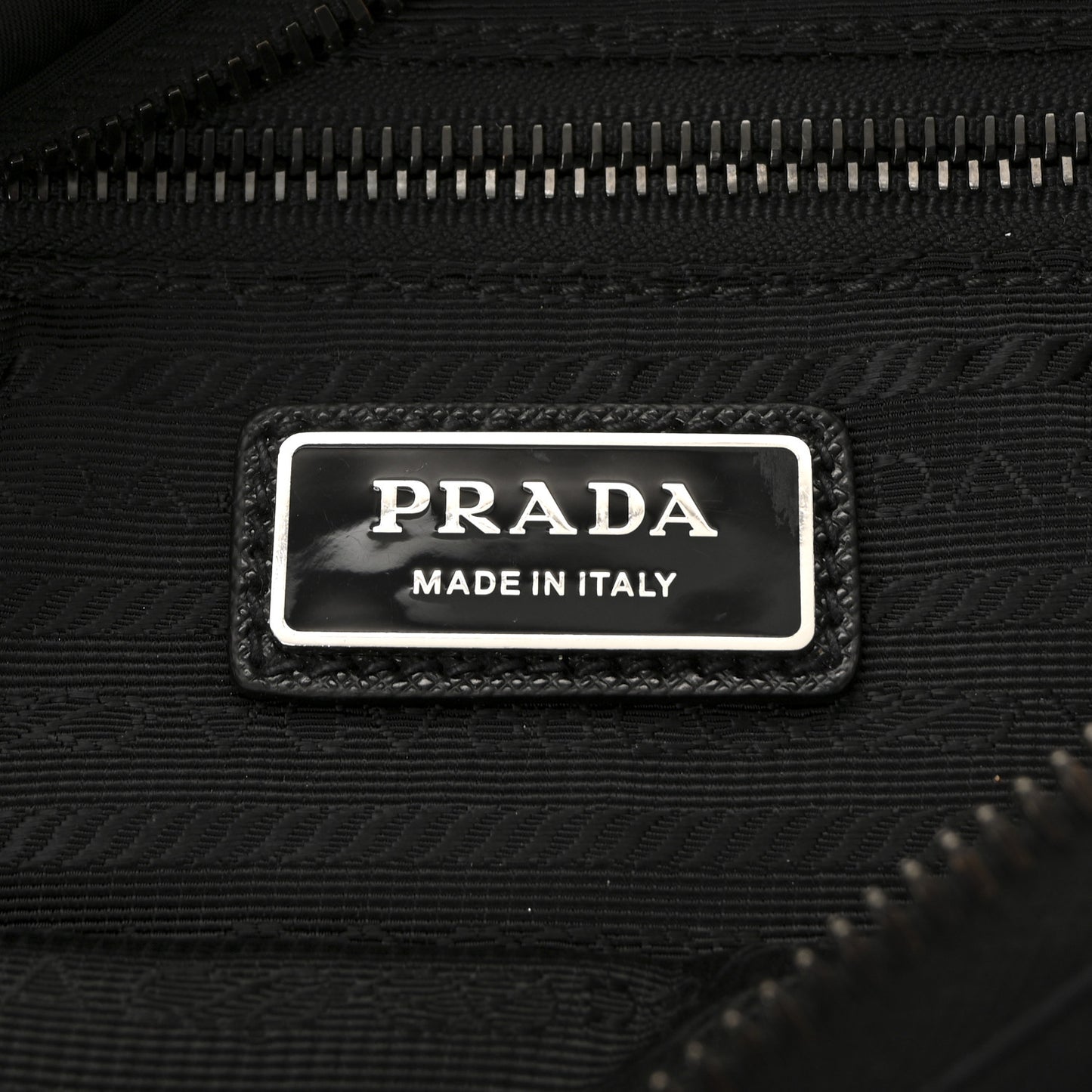 Tessuto Re-Nylon Saffiano Belt Bag Black