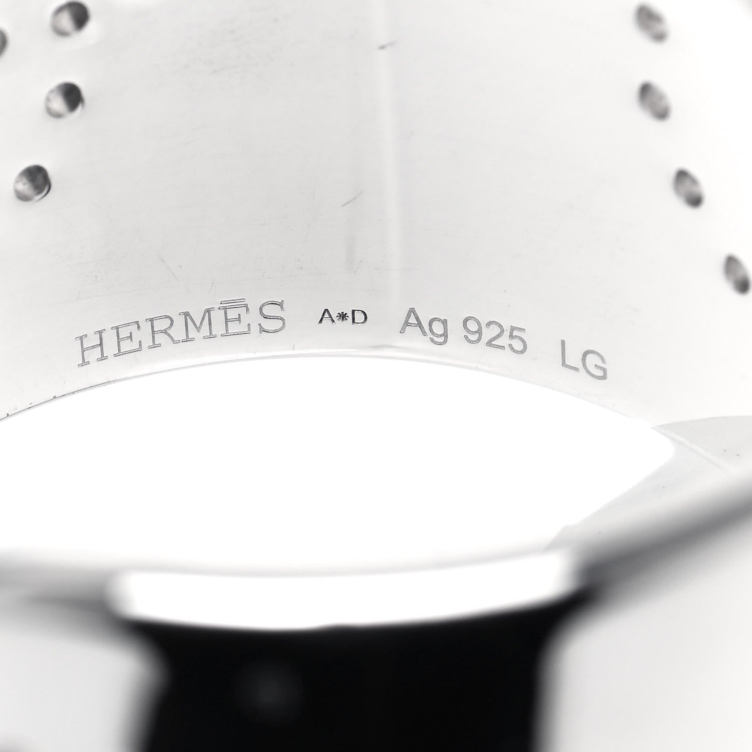 Hermes Sterling Silver Eclipse Cuff LG 4 of 5