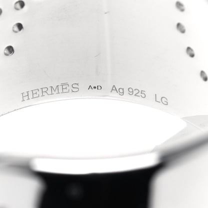 Hermes Sterling Silver Eclipse Cuff LG 4 of 5