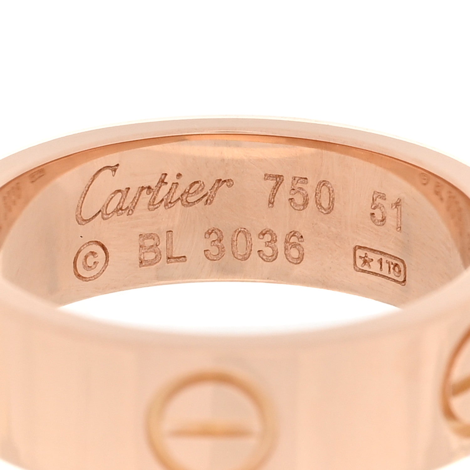 Cartier 18K Pink Gold 5.5mm LOVE Ring 51 5.75 4 of 4