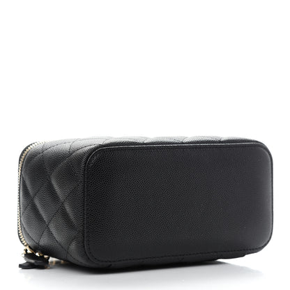 Chanel Caviar Quilted Small Vanity Case With Chain Black 4 of 9