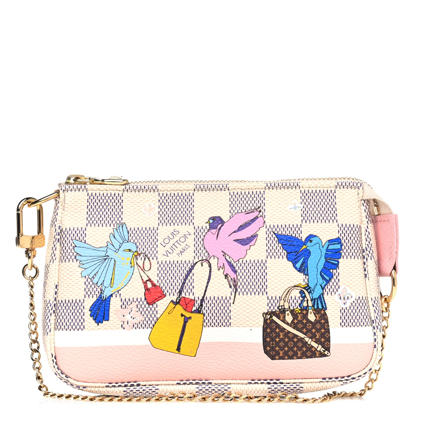 Damier Azur 2018 Christmas Animation Mini Pochette Accessories