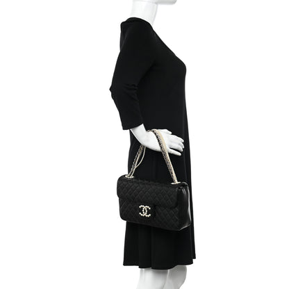 Chanel Lambskin Quilted Medium Westminster Pearl Flap Black 2 of 11
