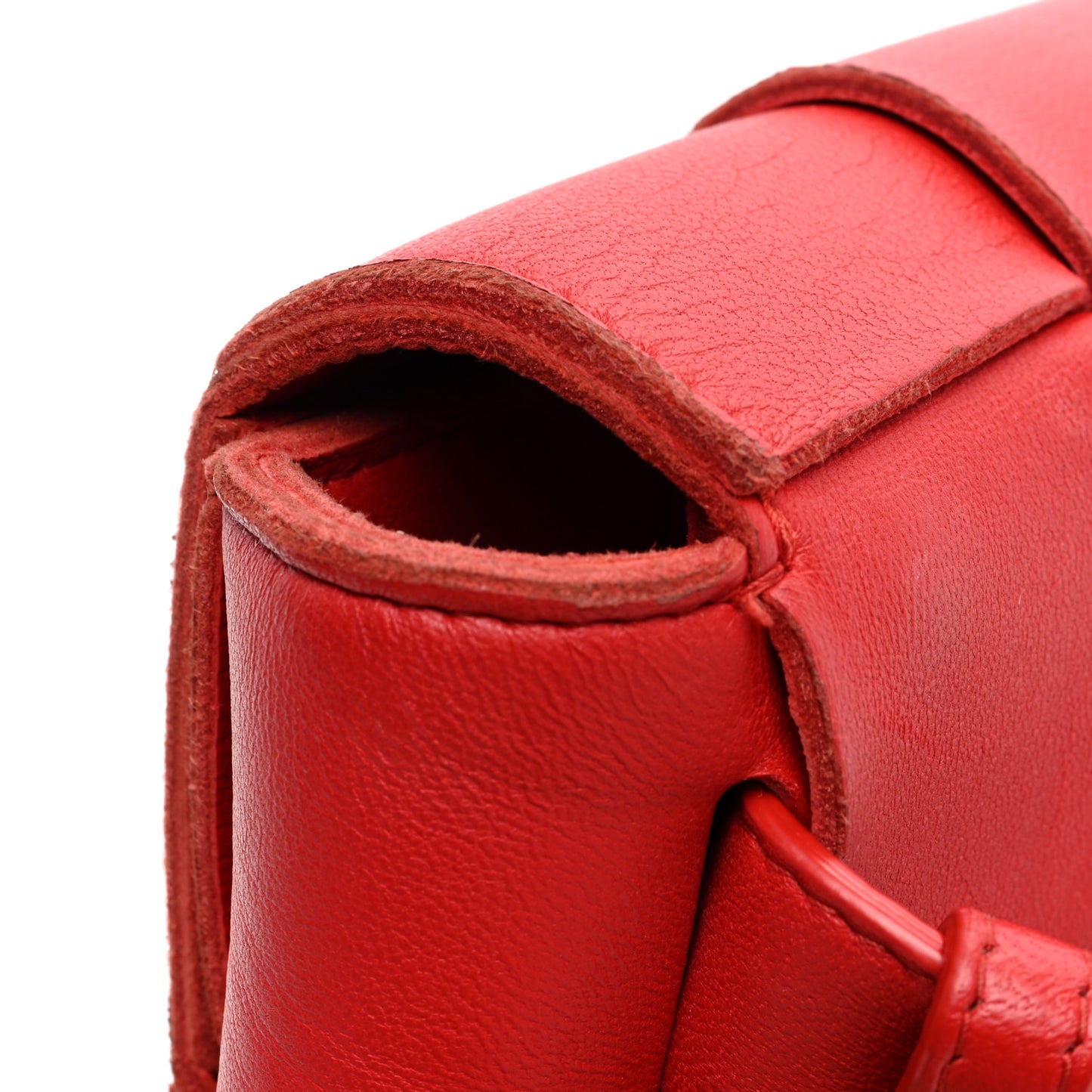 Nappa Maxi Intreccio The Belt Cassette Bag Bright Red