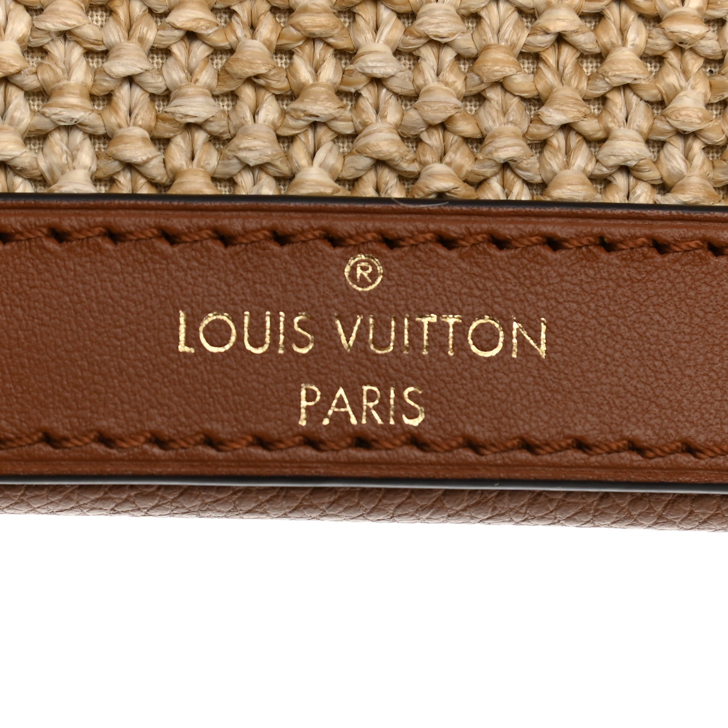Louis Vuitton Kitted Raffia Petit Bucket Caramel 6 of 10