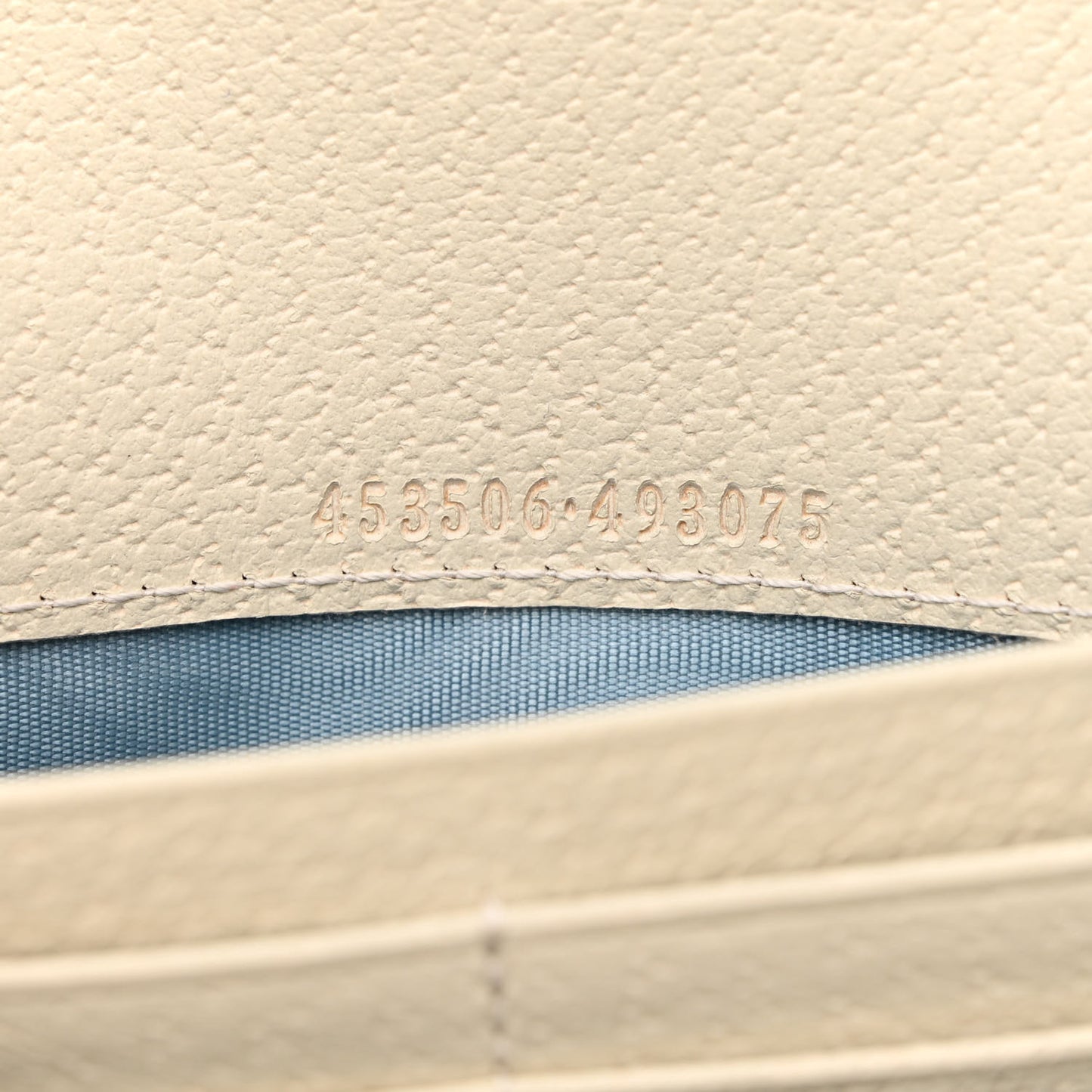 Grained Calfskin Bee Star Continental Chain Wallet White