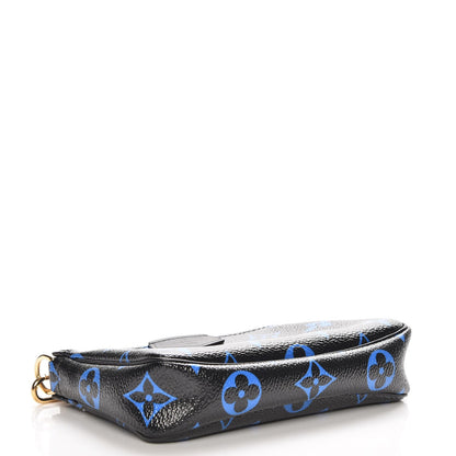 Louis Vuitton Colored Monogram Mini Pochette Accessories Blue Black 4 of 6