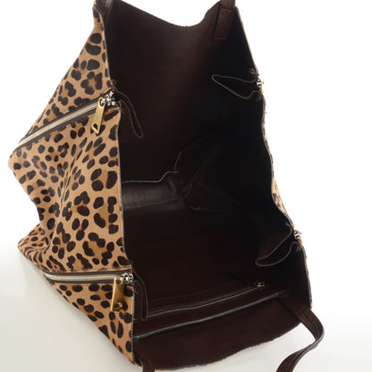 Celine Calf Hair Leopard Print Zip Gusset Cabas 5 of 6
