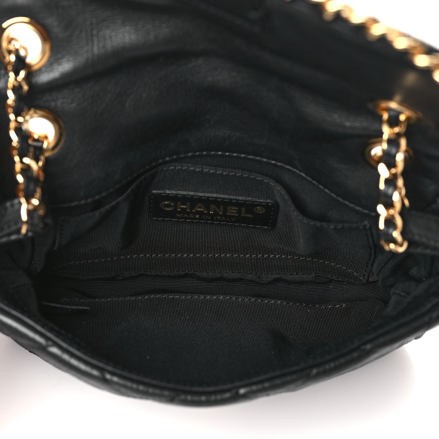 Calfskin Mini Chain Me Flap Black