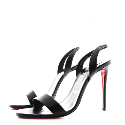 Christian Louboutin Kid O Marylin 100 Slingback Sandal Heels 38.5 Black 3 of 11