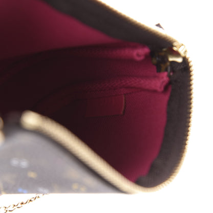 Louis Vuitton Monogram 2020 Christmas Animation Roller Coaster Mini Pochette Accessories Pivoine 9 of 10