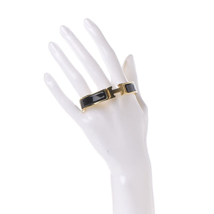 Hermes Enamel Narrow Clic Clac H Bracelet PM Black 2 of 6