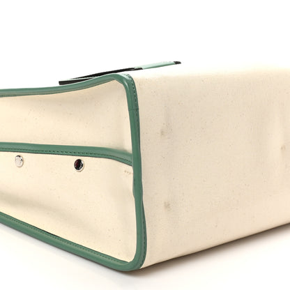 Fendi Vitello Seta Century Nappa Canvas Medium Peekaboo Iconic Defender Satchel Moresco Verde Islanda 10 of 11