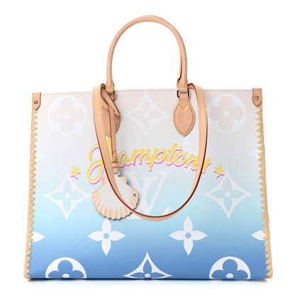 Louis Vuitton Monogram Giant Raffia Hamptons By The Pool Onthego GM Blue 1 of 8