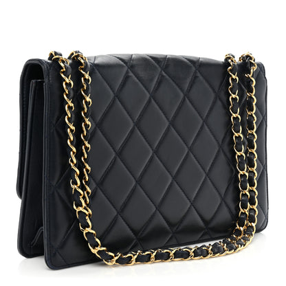 Chanel Lambskin Quilted Large Golden Class Flap Navy 3 of 15