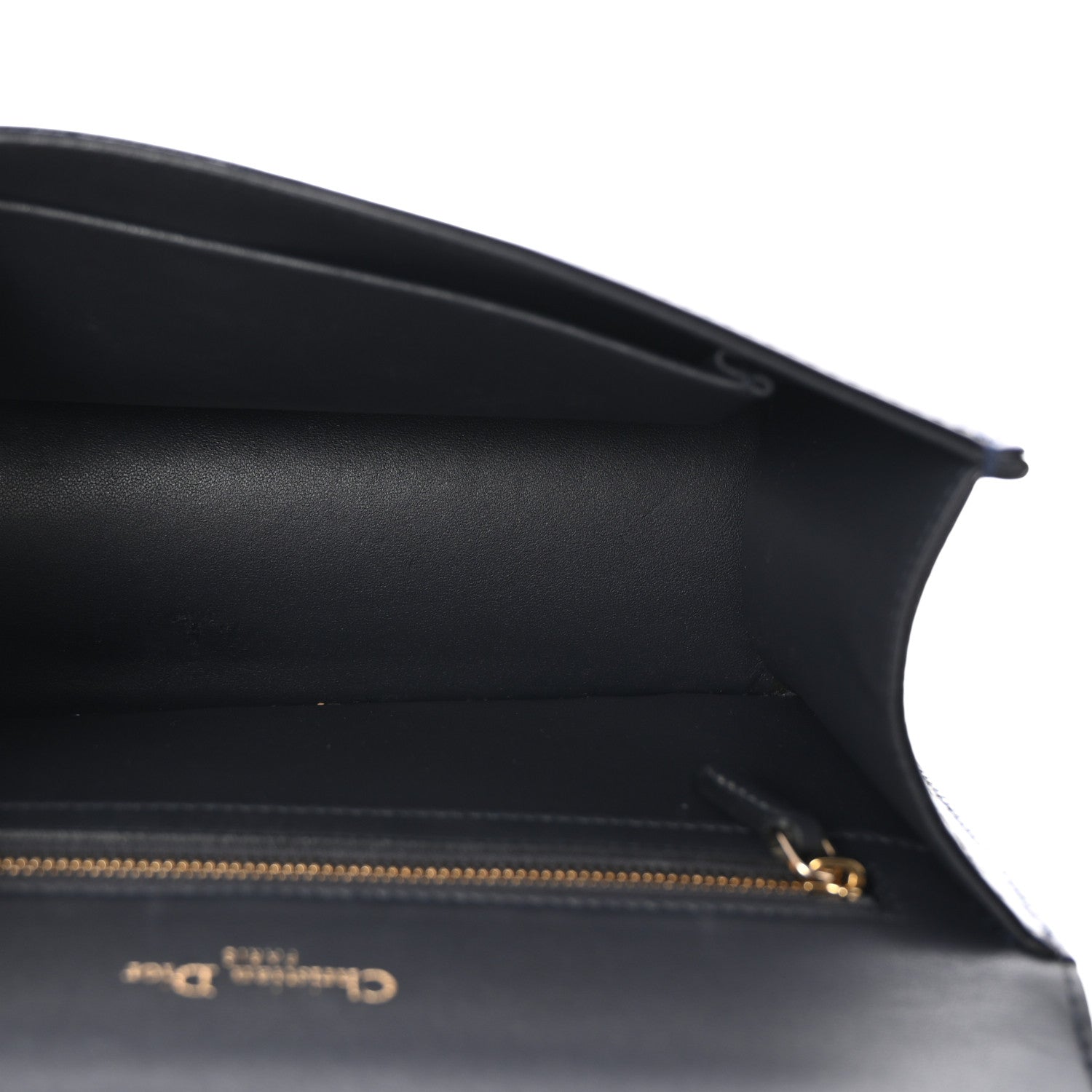 Christian Dior Metallic Patent Micro-Cannage Medium Diorama Flap Bag Navy Blue 5 of 10