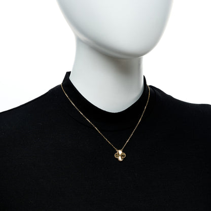 Van Cleef & Arpels 18K Yellow Gold Guilloche Vintage Alhambra Pendant Necklace 2 of 6