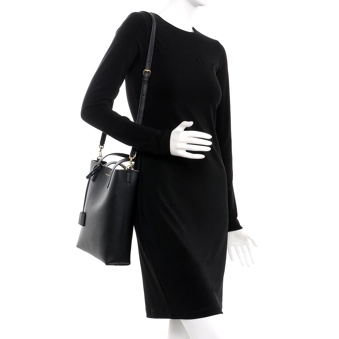 Calfskin Toy Shopping Tote Black