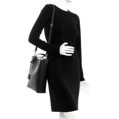 Saint Laurent Calfskin Toy Shopping Tote Black 2 of 6