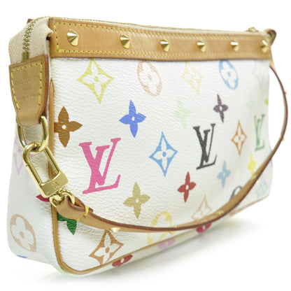Louis Vuitton Monogram Multicolor Pochette Accessories White 2 of 9