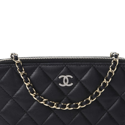 Chanel Lambskin Quilted Small Clutch With Chain Black 11 of 11