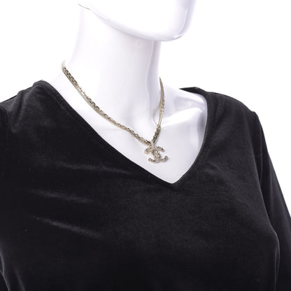 Chanel Crystal CC Multi Strand Chain Necklace Gold 2 of 8