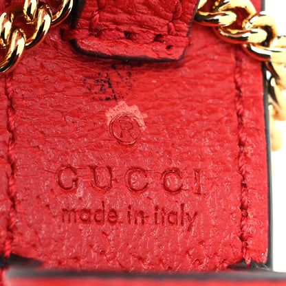 Gucci Textured Calfskin Enamel Single Porte Rouges Chain Lobster Red 5 of 6