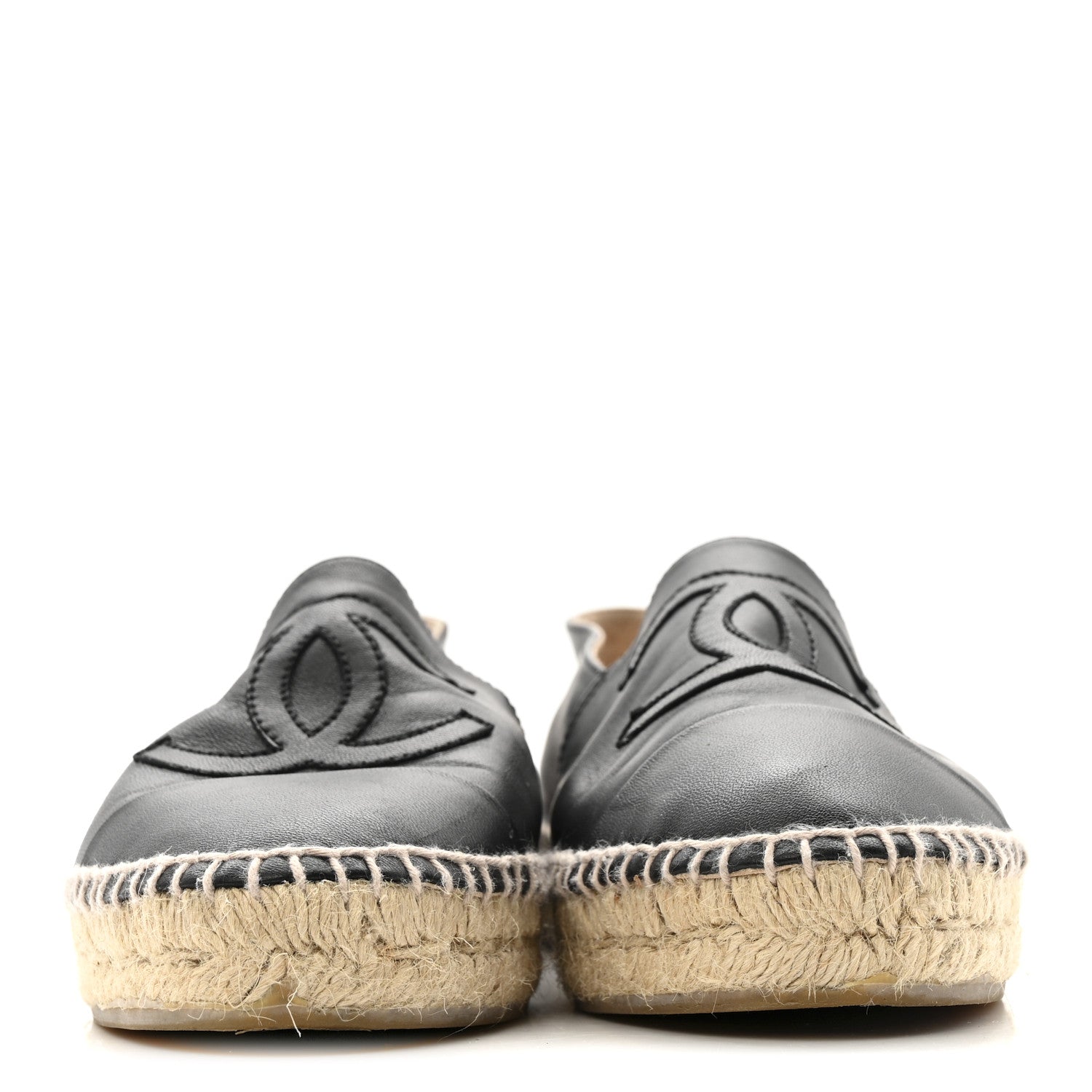 Chanel Lambskin CC Espadrilles 39 Black 3 of 11