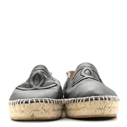 Chanel Lambskin CC Espadrilles 39 Black 3 of 11