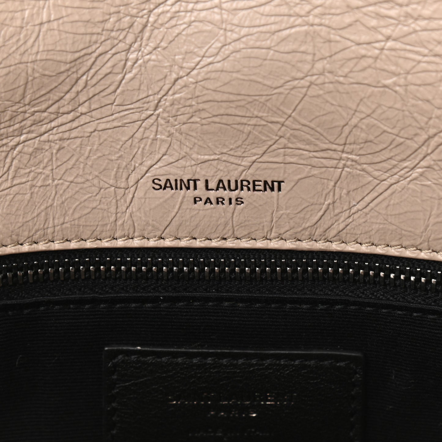 Crinkled Calfskin Matelasse Monogram Medium Niki Chain Satchel Light Natural