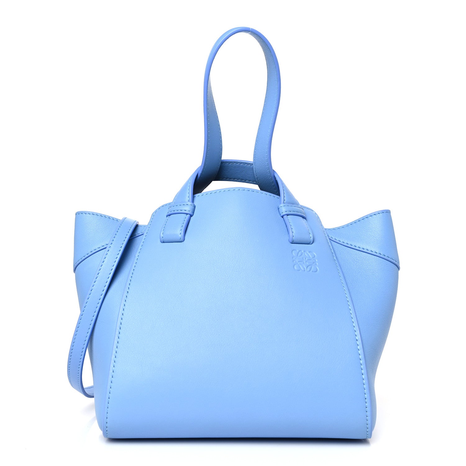 Loewe Calfskin Small Hammock Nugget Shoulder Bag Celestine Blue 1 of 9