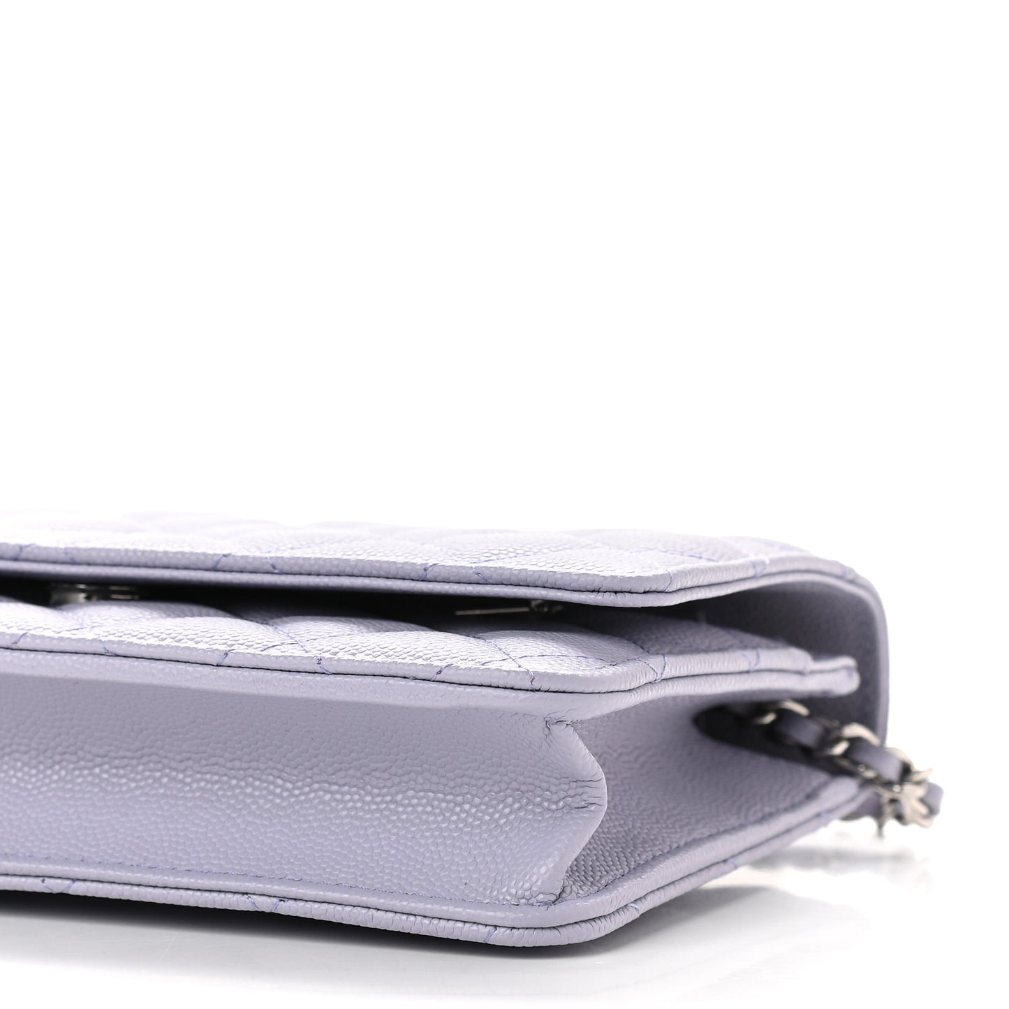 Caviar Quilted Wallet On Chain WOC Light Purple