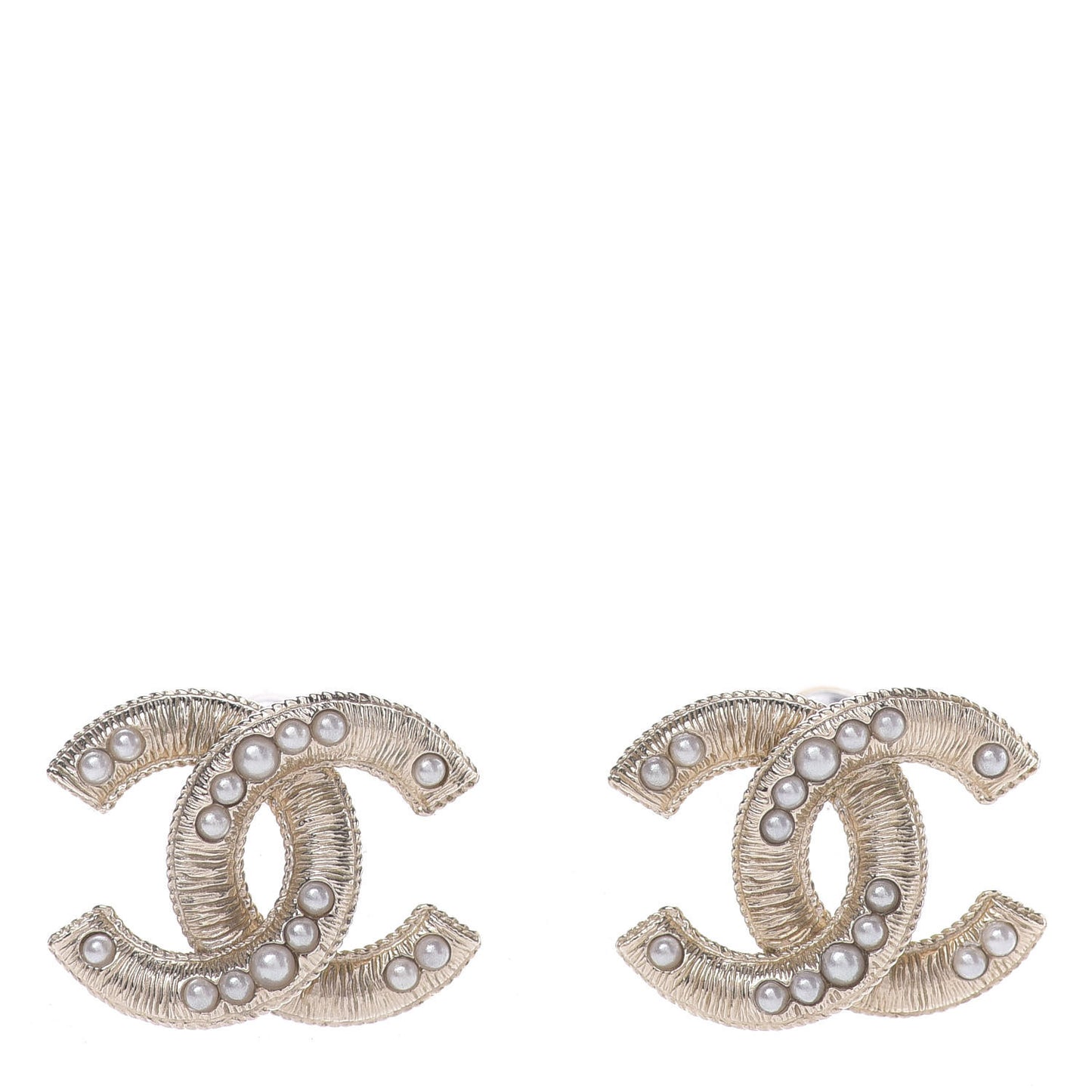 Pearl CC Earrings Gold