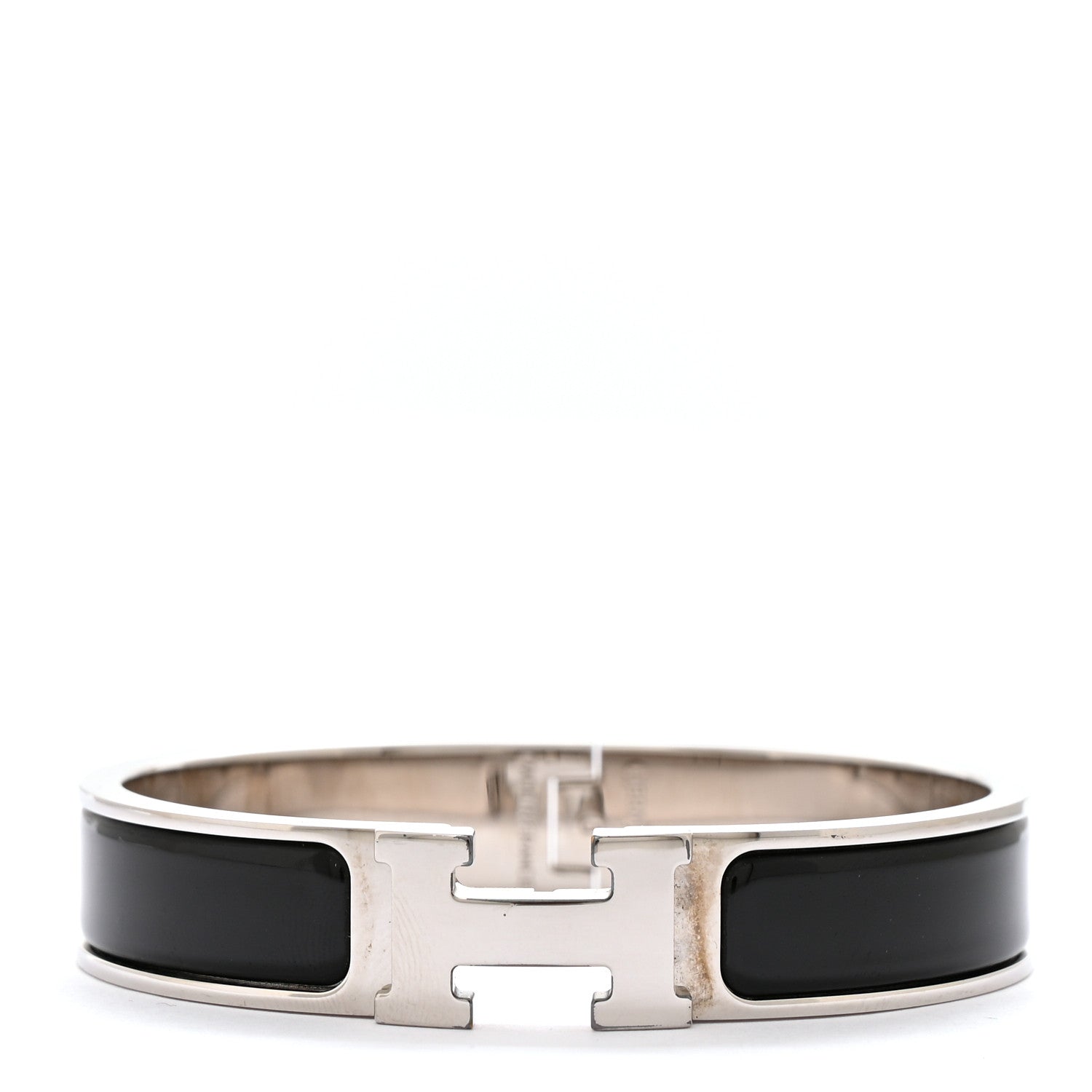 Hermes Enamel Narrow Clic Clac H Bracelet PM Black 1 of 5